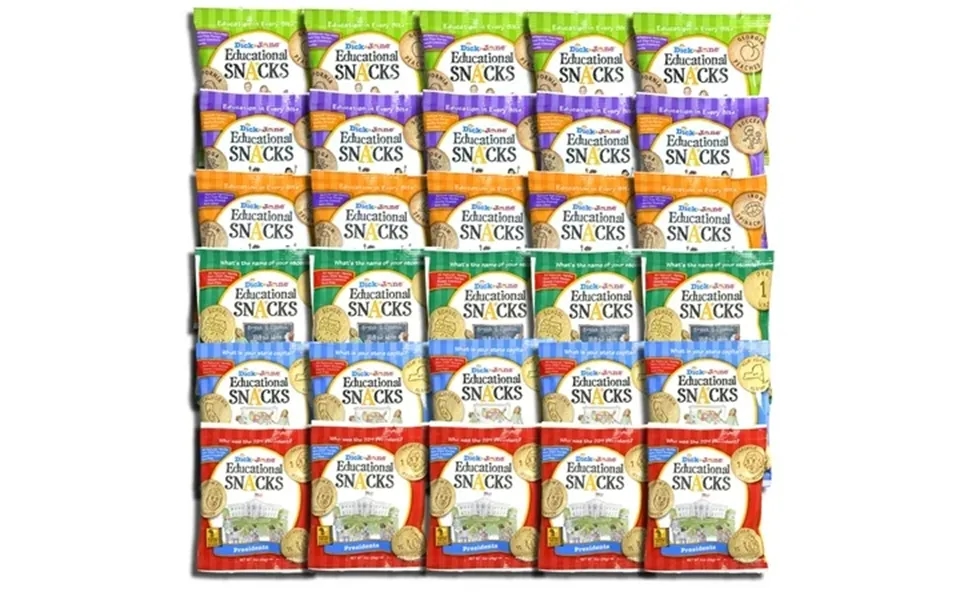 Dick And Jane Educational Snacks Educational Snack Crackers By Dick & Jane 1 Ounce Variety Pack Of 30