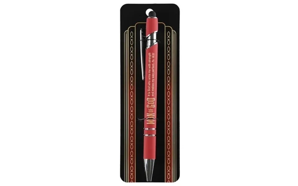 Dicksons W-543 Man Of God Arms Me With Strength Makes My Way Perfect Red And Black 2 X 6 Metal Pen And Bookmark Card Set