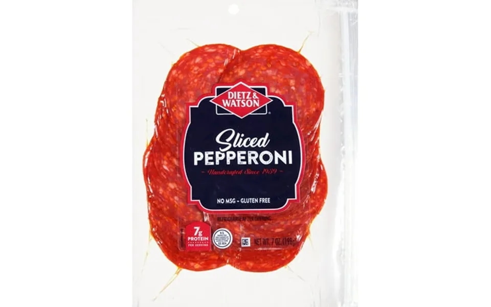 Dietz & Watson Sliced Pepperoni 7 Oz Plastic Resealable Package