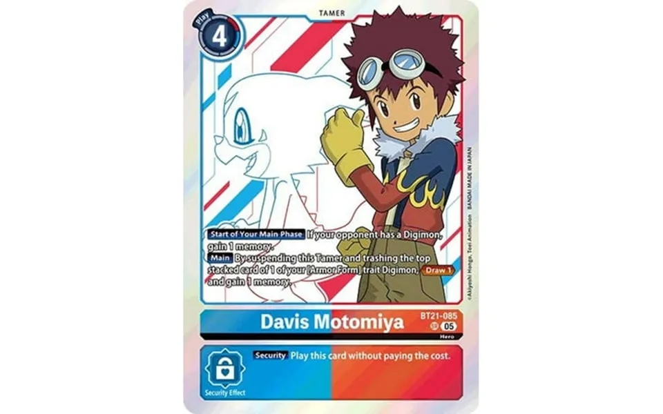 Digimon World Convergence Super Rare Davis Motomiya Bt21-085