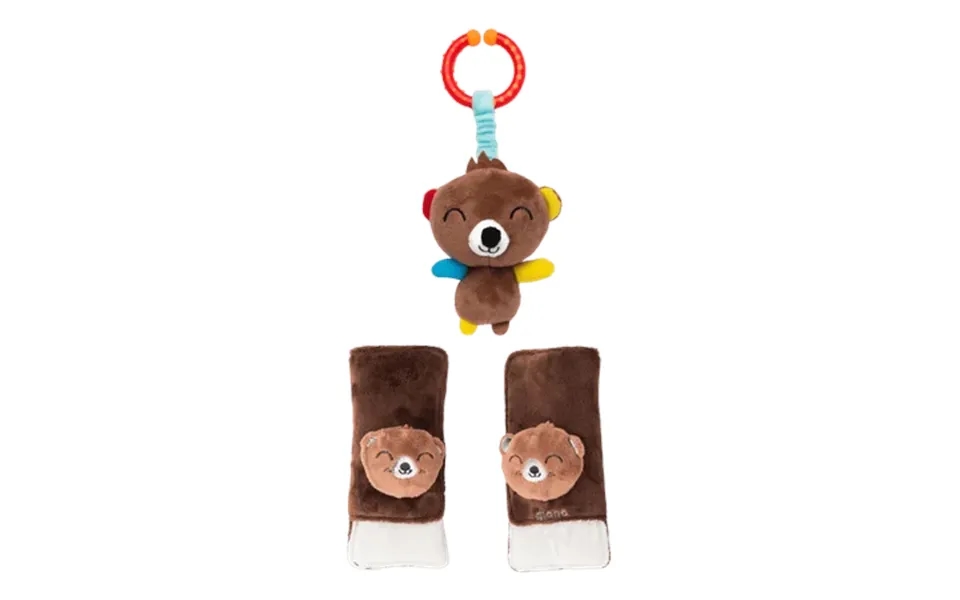 Diono Baby Harness Straps & Character Toy 2 Pack Shoulder Pads Bear