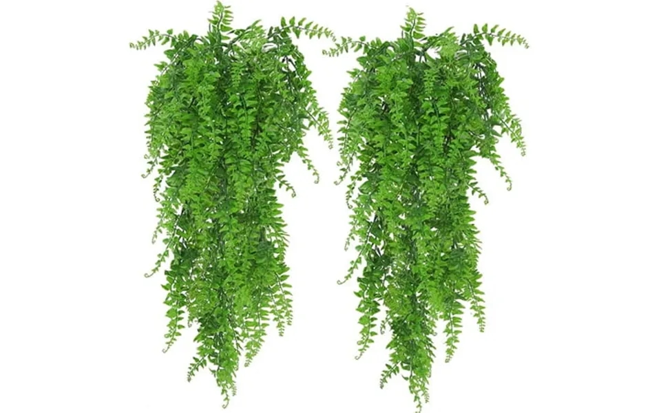 Disen 2 Packs Artificial Hanging Plants- Fake Green Leaves Decoration Faux Foliage Greenery Home Decor
