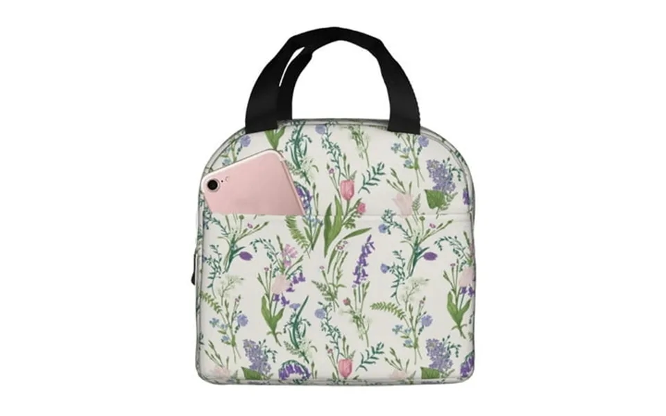 Disketp Wisteria Flower Lunch Bag For Women Men Leakproof Thermal Cooler Sack Food Handbags Case High Capacity Fortravel