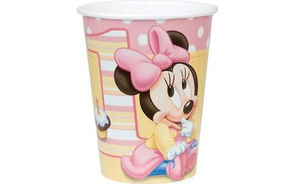 Disney Minnie S 1st Birthday 9 Oz Cups 8pk