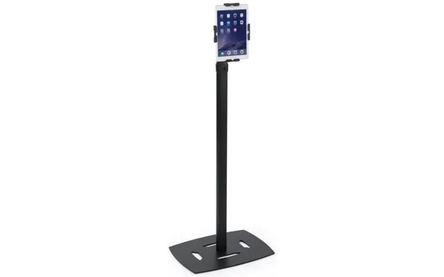 Displays2go Silver Ipad Stands With Floor Mount Acrylic Steel Black Flxfladbk product image