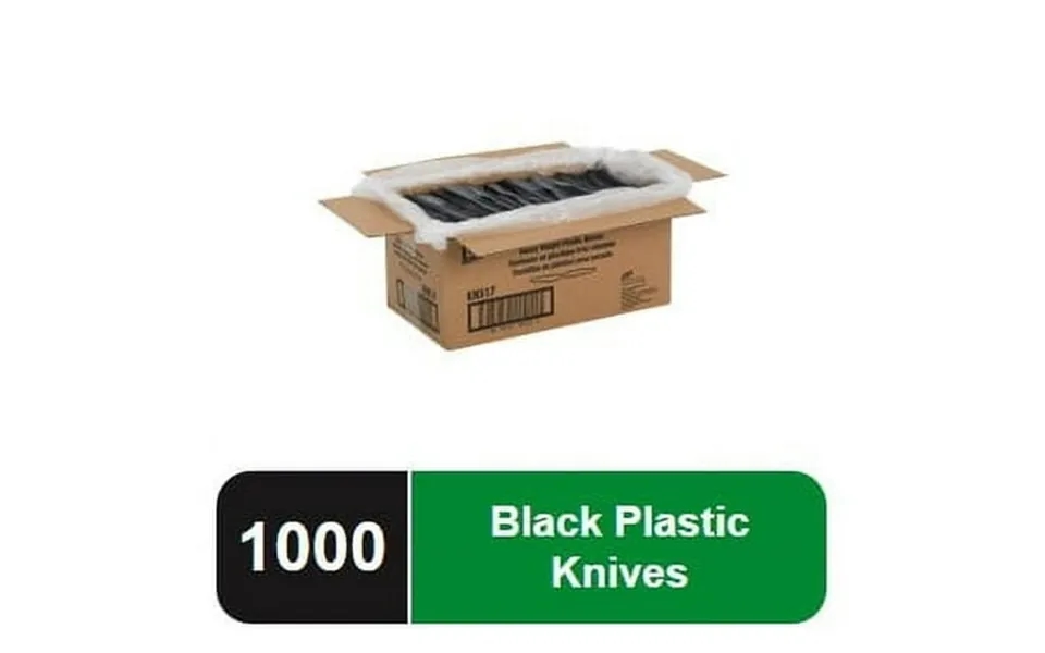 Dixie 7.5 Heavy-weight Disposable Plastic Knife Kh517 Black 1 000 Count