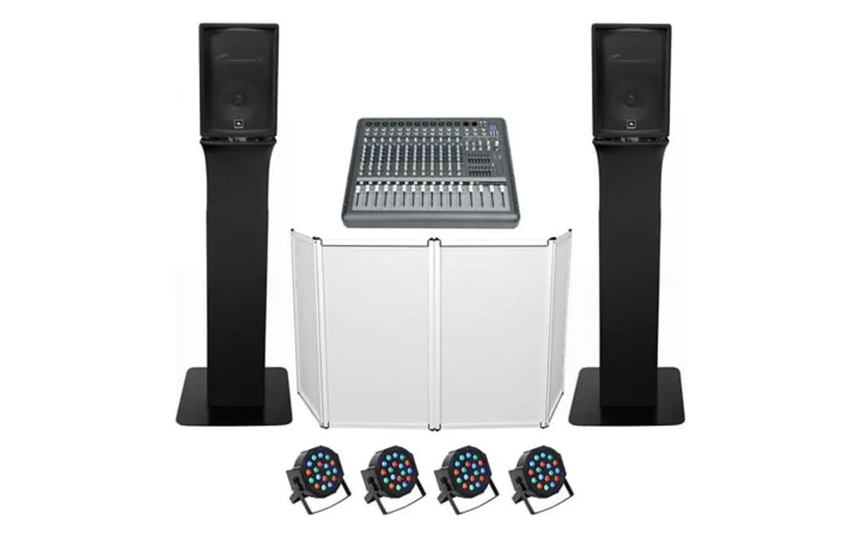 Dj Package W 2 Jbl Jrx212 2000w 12 Speakers Mixer Totem Style Stands Facade