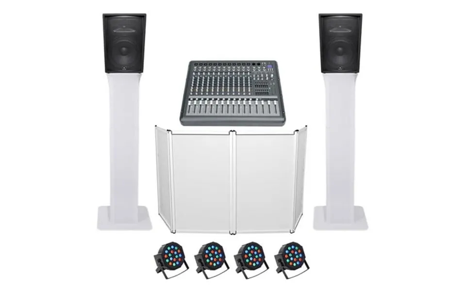 Dj Package W 2 Jbl Jrx215 2000w 15 Speakers Powered Mixer Totem Stands Facade