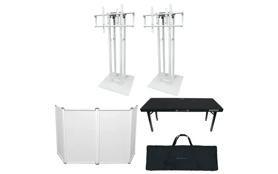 Dj Package W Facade 2 Totem Lighting Speaker Stands 2 Tv Stands Dj Table