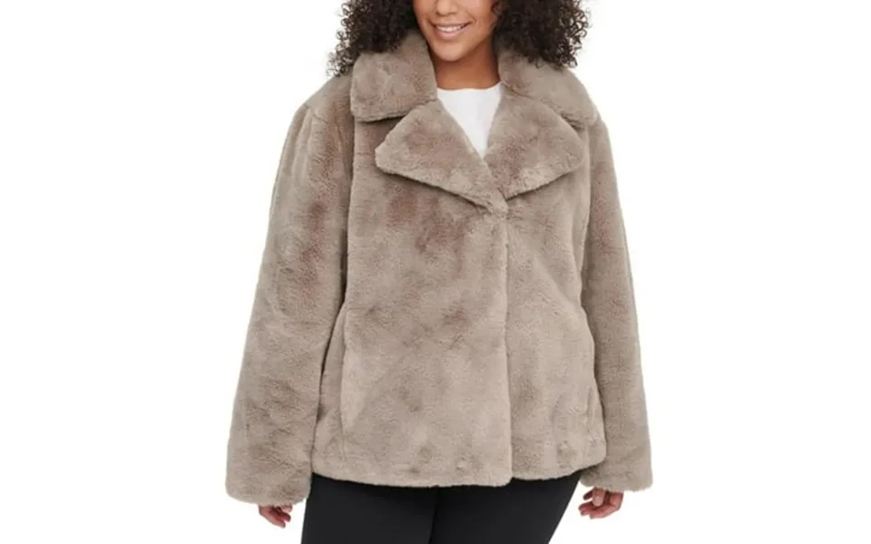 Dkny Women S Thistle Plus Size Faux-fur Coat 2x