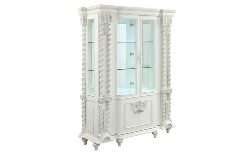 Dn00681 Curio - Antique White Finish Vanaheim 1set 3ctn