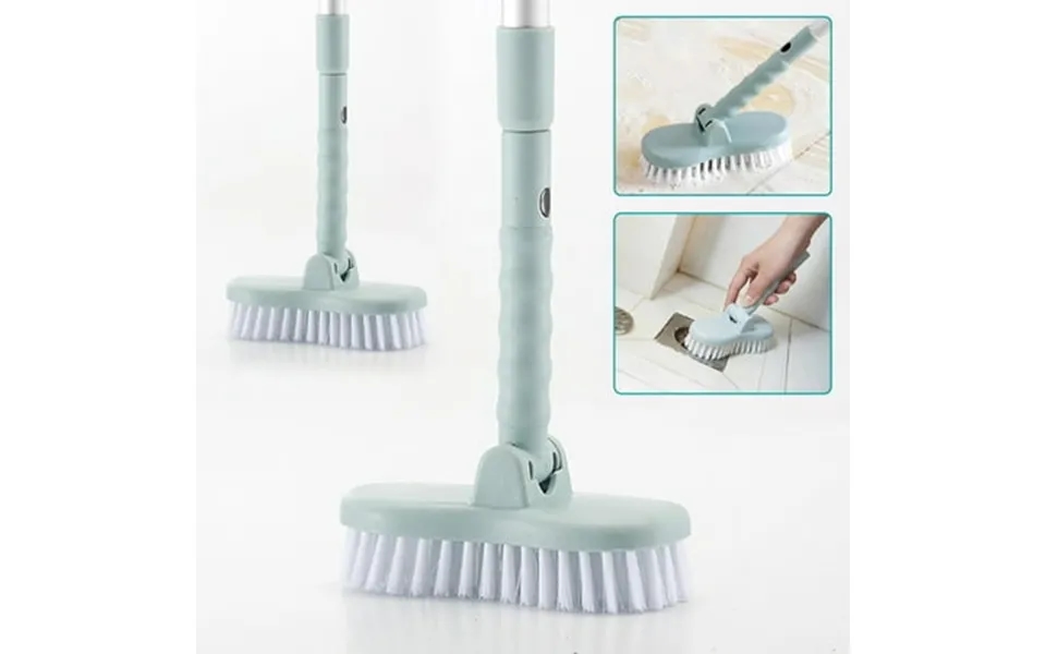 Dodoing 2 In 1 Adjustable Floor Scrub Brush Long Handle Scrubber Cleaning Tile Bathroom Bathtub Long Handle Scrub Brush