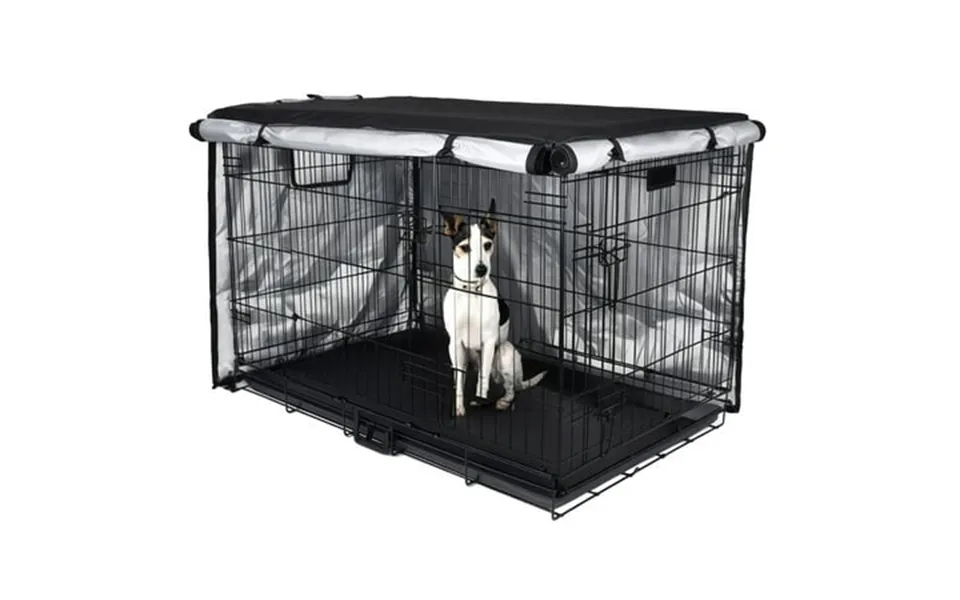 Dog Crate Cover With Double Door Access Waterproof Oxford Cloth Kennel Cover For 36 Inch Crates Heavy Duty Pet Cage Cove