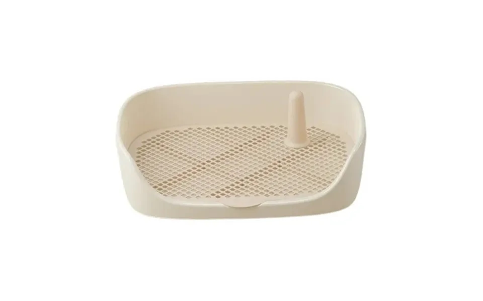 Dogs Toilet Training Potty Tray Bunny Bedpan Anti Splashing Pets Beige 48x37x13cm