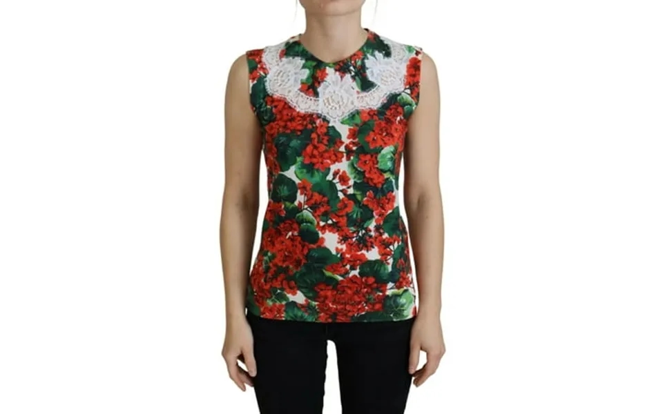 Dolce Gabbana Chic Floral Print Tank Top Vest