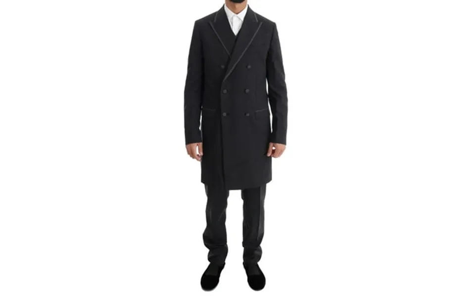Dolce & Gabbana Gray Wool Stretch 3 Piece Two Button Suit