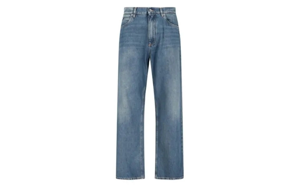 Dolce & Gabbana Logo Wide Jeans Blue Men S
