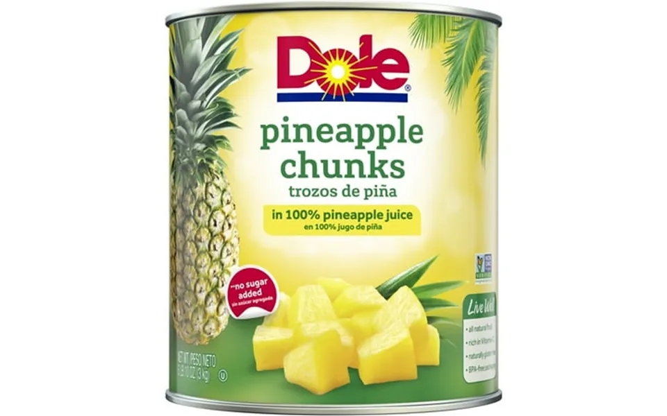 Dole Pineapple Chunks In 100% Pineapple Juice 106 Oz Can