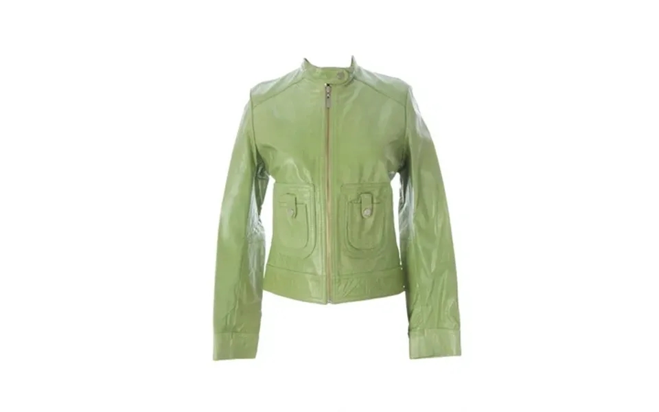 Doma By Luciano Abitboul Women S Leather Motorcyle Jacket Sz Small Emerald Green
