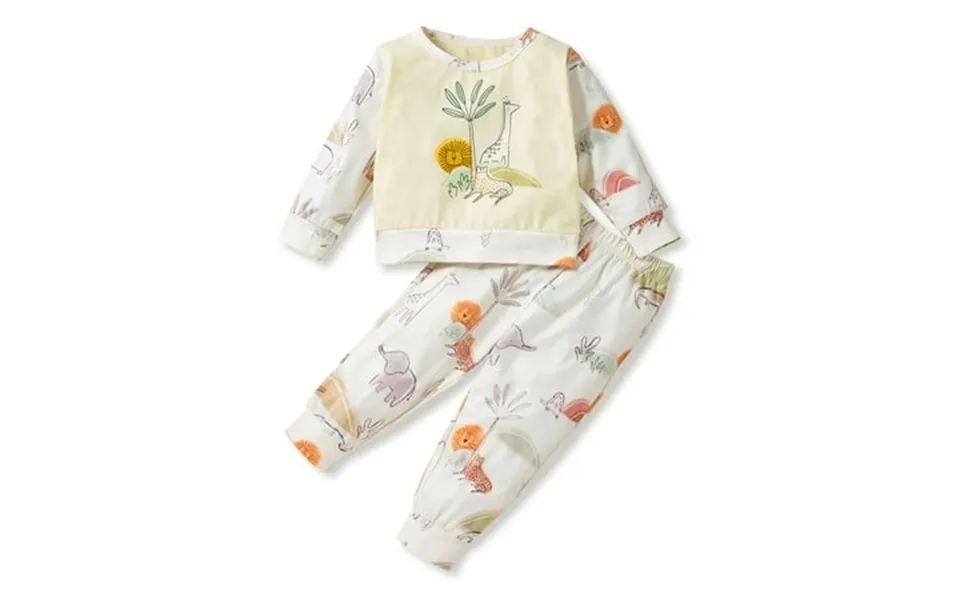 Dooleck Baby Clothes Animal Outfit Unisex Shirt Halen Pant Set Infant Sleepwear
