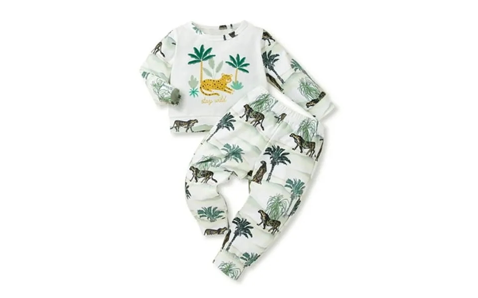 Dooleck Baby Clothes Infant Cartoon Animal Outfit Shirt Halen Pant Set Sleepwear