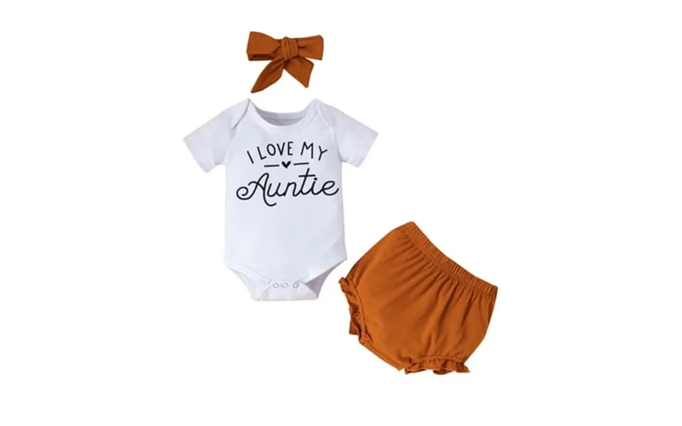 Dooleck Infant Clothes For Baby Girl Newborn Onesies Toddler Girl Shorts Summer Auntie Bodysuit