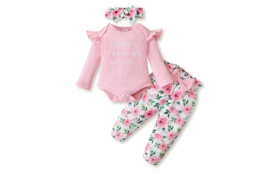 Dooleck Infant Ribbed Clothes I Got It From My Mama Bodysuit Jogger Outfit Streetwear