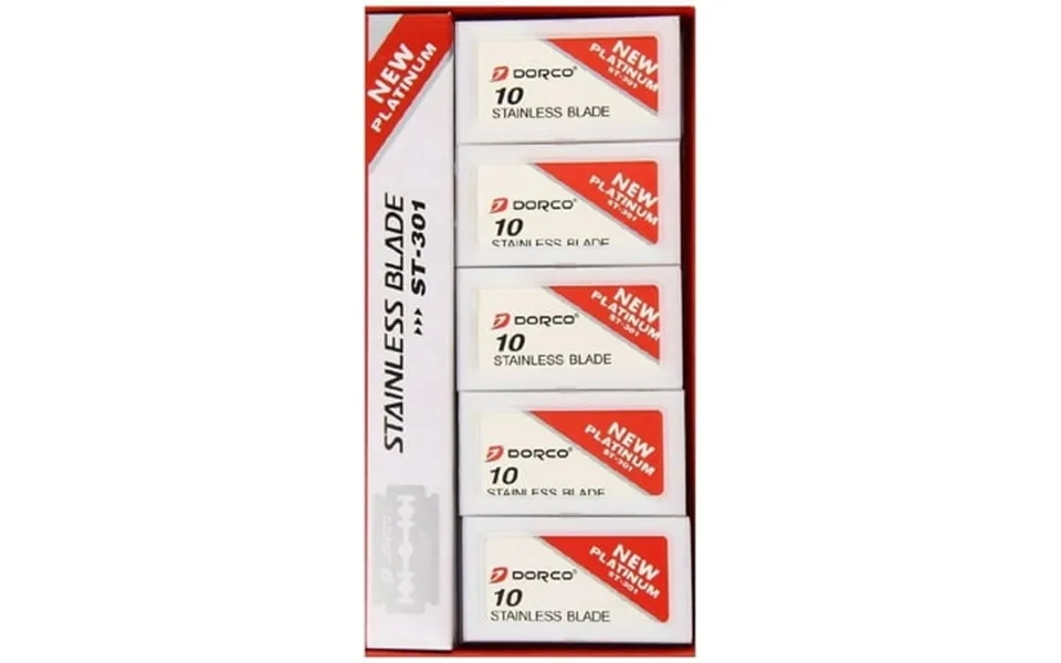 Dorco St-301 Stainless Steel Razor Blades 100-count Dispenser Pack