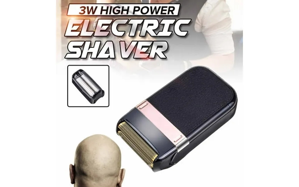 Double Blade Trimmer Baldheaded Men Electric Razor Beard Shaver Reciprocating Ipx4 Waterproof