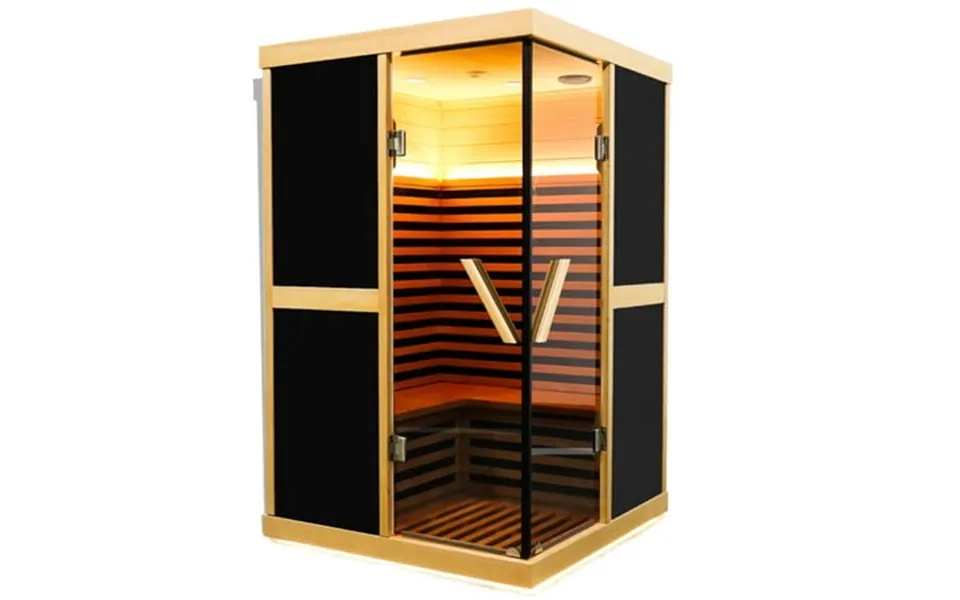 Double Person V-shaped Far Infrared Sauna Room Indoor Outdoor Sauna Room For 2 Persons With Glass Door
