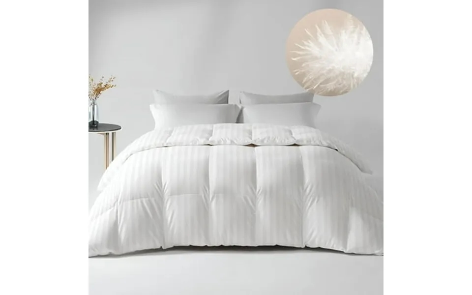 Down Feather Comforter Queen Size - All Season Hotel Duvet Insert Luxurious Hotel Medium Warmth Bedding Comforter 90 X90