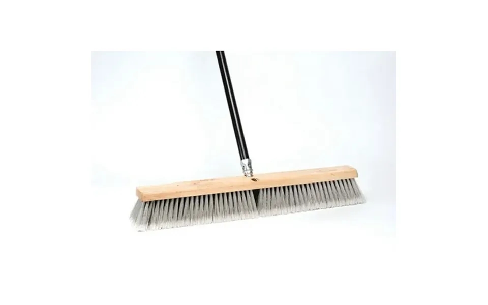 Dqb 09970 18 Blk Poly Ctr Bristles W Gray Push Broom W 60 Threaded Handle