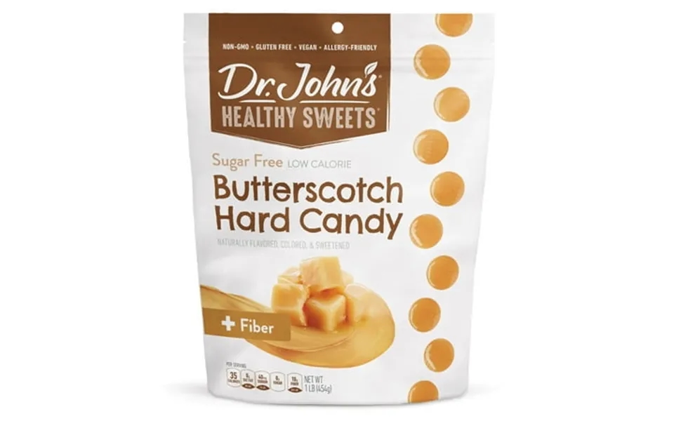 Dr. John S Healthy Sweets Sugar Free Butterscotch Hard Candies 100 Count 1 Lb