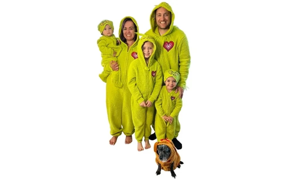 Dr. Seuss Unisex Kids The Grinch Christmas Matching Family Pajamas Union Suit Sizes 6 6x-14 18
