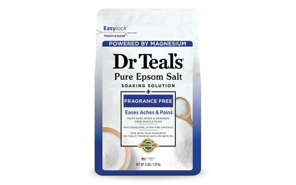 Dr Teal S Epsom Salt Magnesium Soak Fragrance Free 4 Lbs