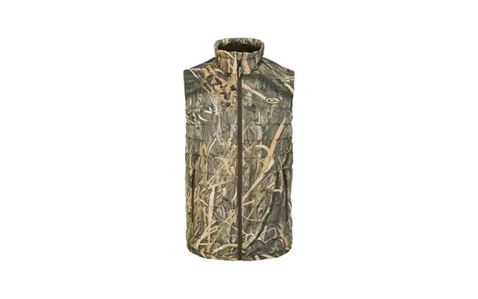 Drake Men S Lst Double Down Layering Insulated Vest Mossy Oak Shadow Grass Habitat 2xl