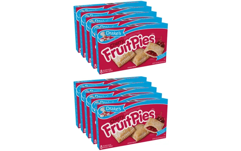 Drake S Cherry Fruit Pies 10 Boxes 80 Individually Wrapped Pies With Real Cherries