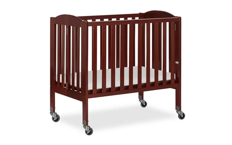 Dream On Me 2-in-1 Birch Folding Portable Crib Cherry Birch