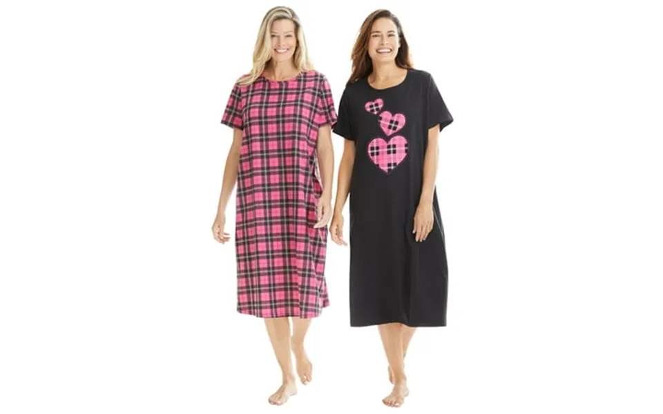 Dreams & Co. Plus Size 2-pack Long Sleepshirts