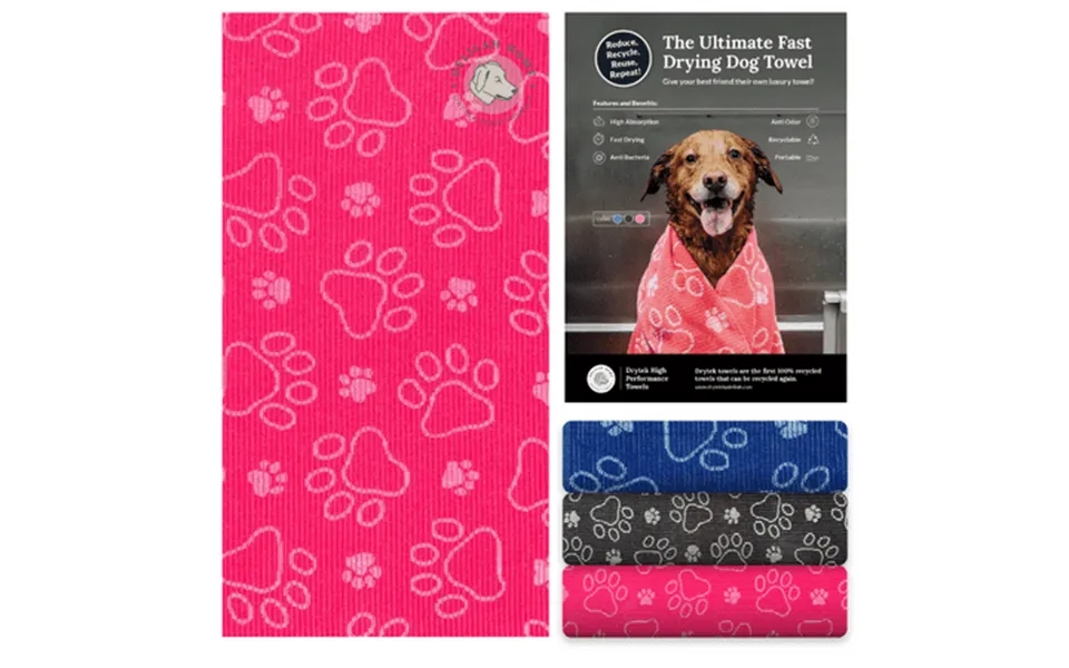 Drytek High Performance Pet Towel 1 Pack - 30 X 54 -pink