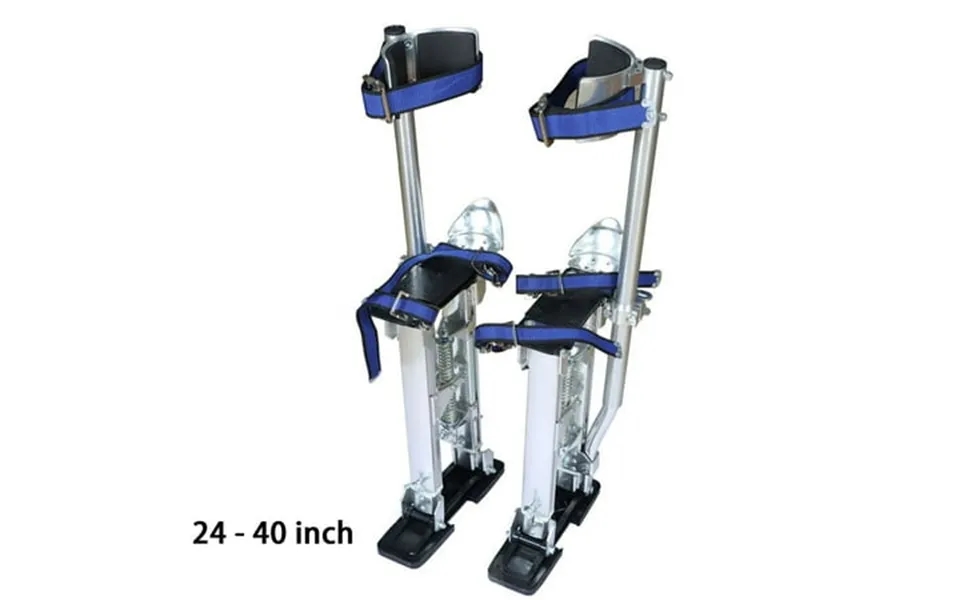 Drywall Stilts 24-40 Grade Adjustable Auminum Tool Stilt Silver For Painting Cleaning