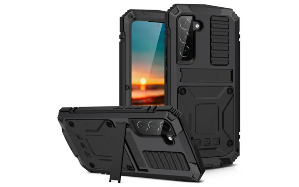 Dteck Galaxy S22 Plus Rugged Case Metal Bumper Built-in Screen Protector Stand Full Protect Dustproof And Drop-proof Hea