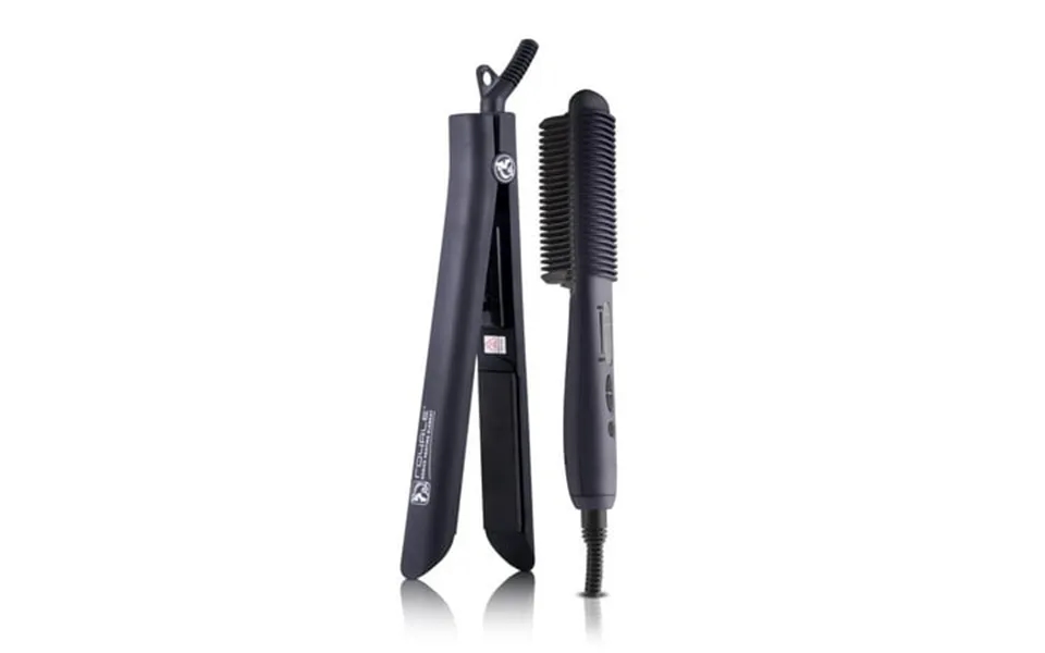 Duet Set - Platinum Heating Brush Platinum Flat Iron