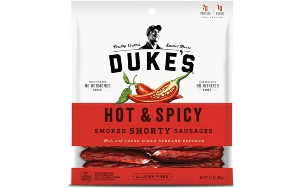 Duke S Meats Hot And Spicy Shorty Smoked Sausages 5 Ounce -- 8 Per Case