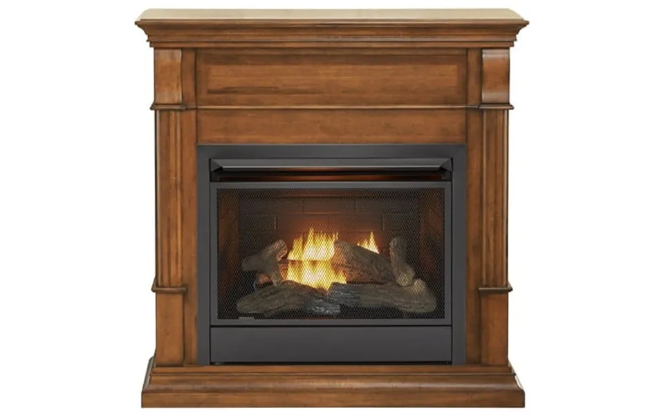 Duluth Forge Dual Fuel Ventless Gas Fireplace-26k Btu Remote Control Apple Spice Model Dfs-300r-3as