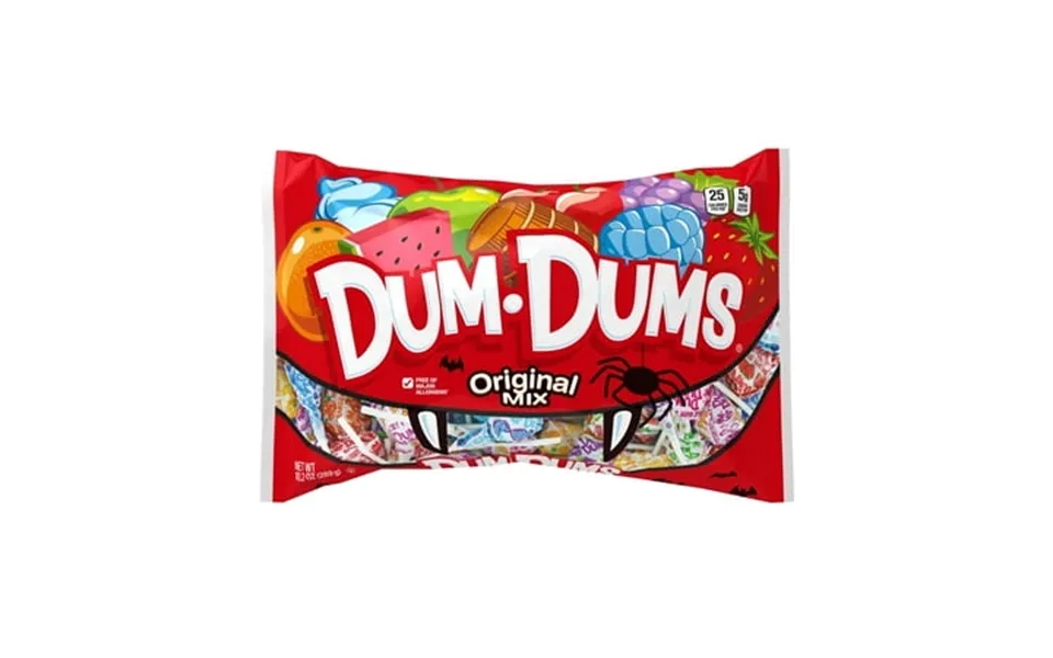 Dum Dums Original Mix Halloween Candy Lollipops & Suckers Hard Party Candy 10