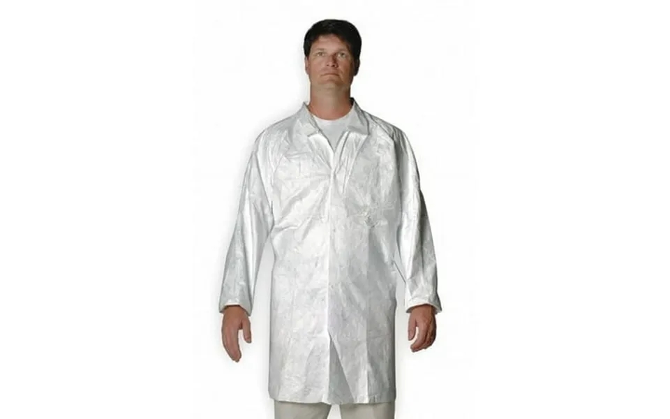 Dupont Lab Coat L White Tyv Isoclean Pk30 Ic224swhlg00300b