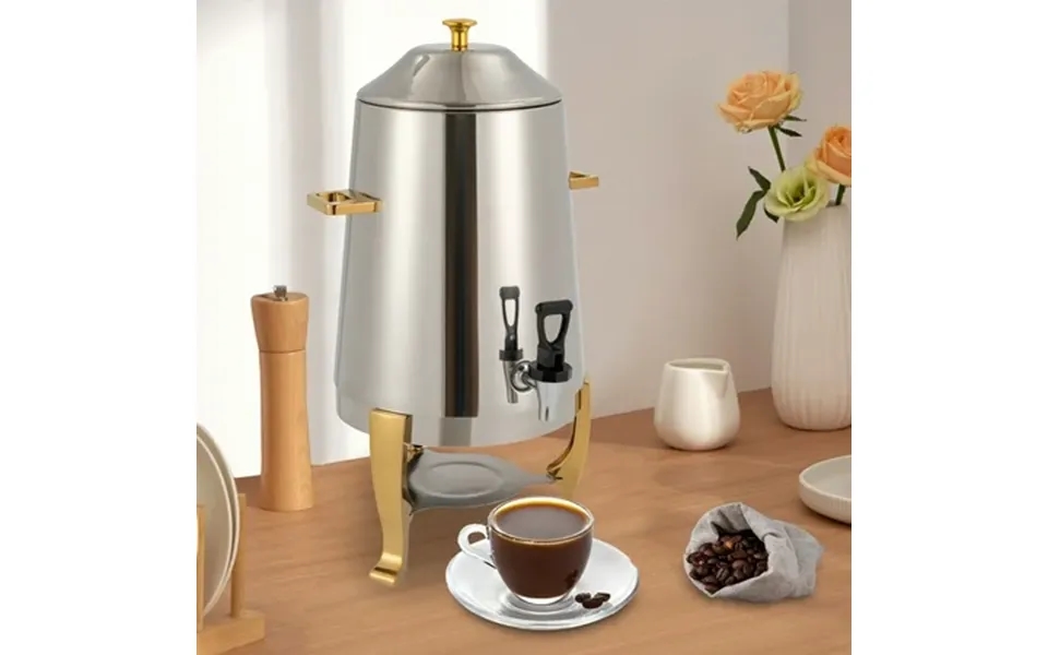 Dwellnix Large Capacity 13l Hot Beverage Dispenser Durable Stainless Steel Coffee & Tea Warmer With Fuel Tray For Partie