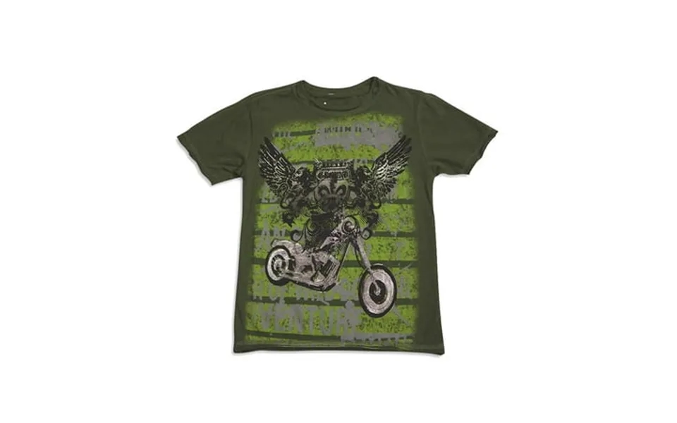 Dx-xtreme - Little Boys Short Sleeve T-shirt 31051-4 Olive Motorcycle