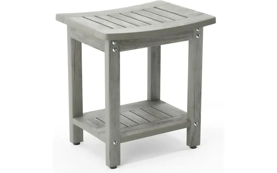 Dycanpo Hdps Shower Bench Seat Bath Spa Foot Stool For Inside Shower Waterproof Shaving Legs Gray